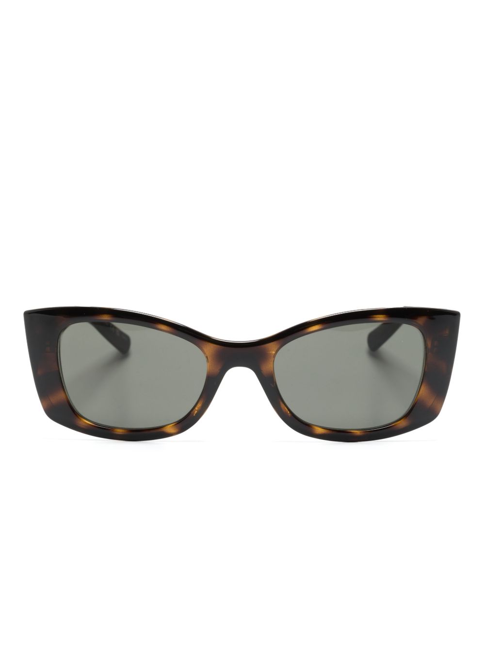 Saint Laurent Eyewear logo雕刻猫眼框太阳眼镜 - 褐色