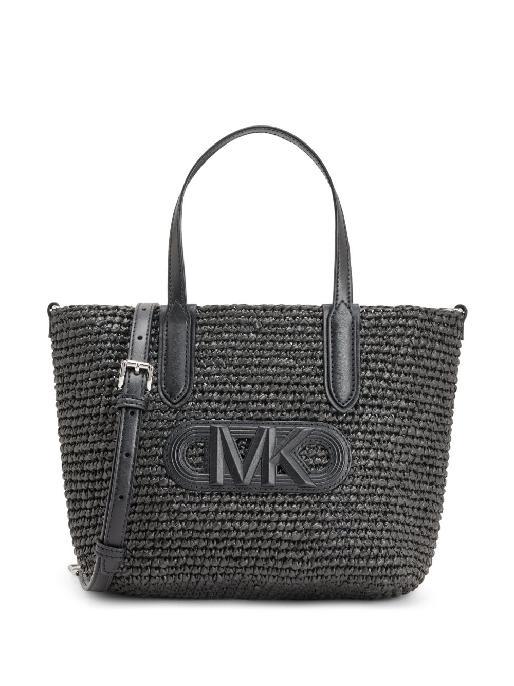 Michael Kors Eliza 小号草编托特包 - 黑色
