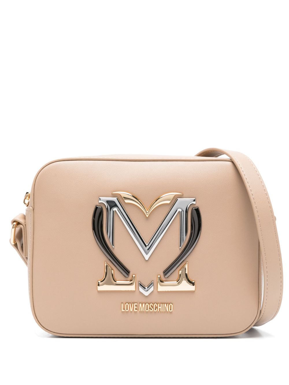 Love Moschino logo字母单肩包 - 中性色