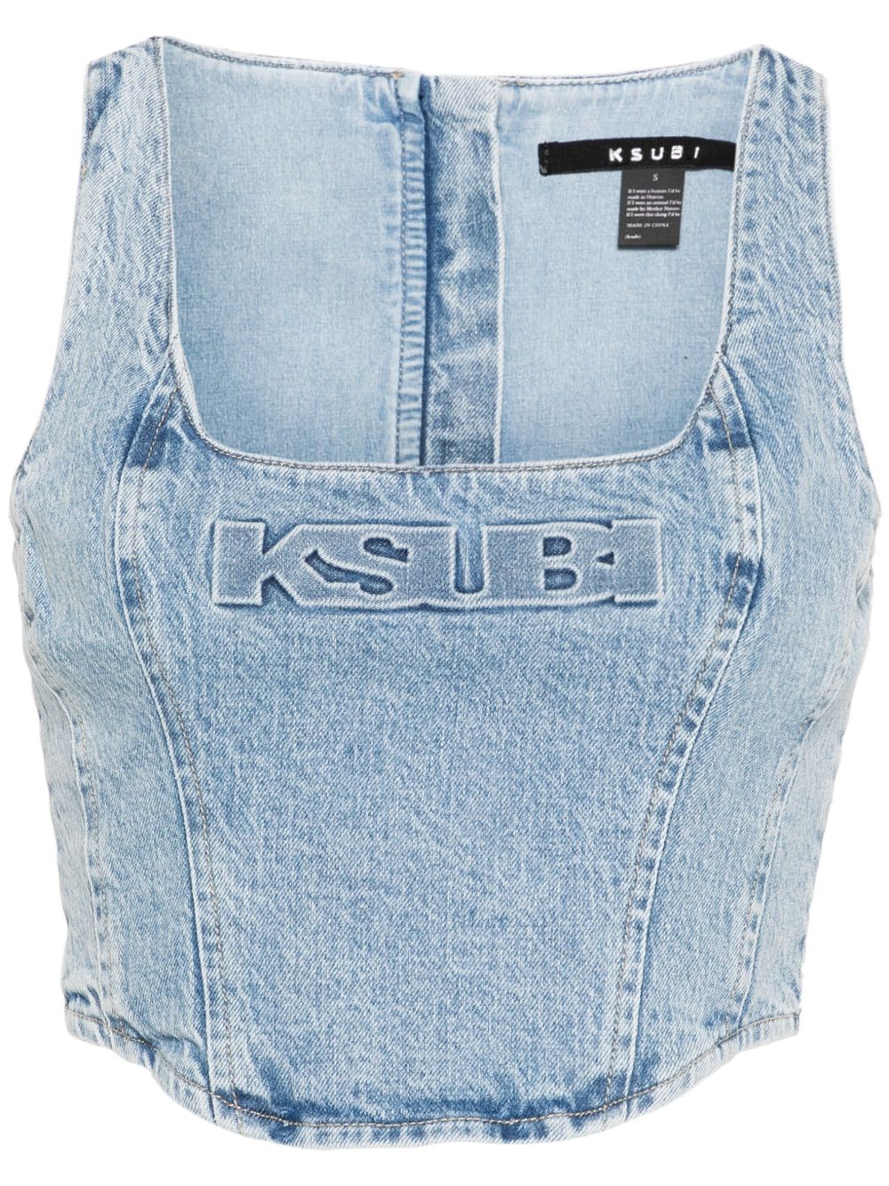 Ksubi Obscura Bustier Authentik 牛仔上衣 - 蓝色