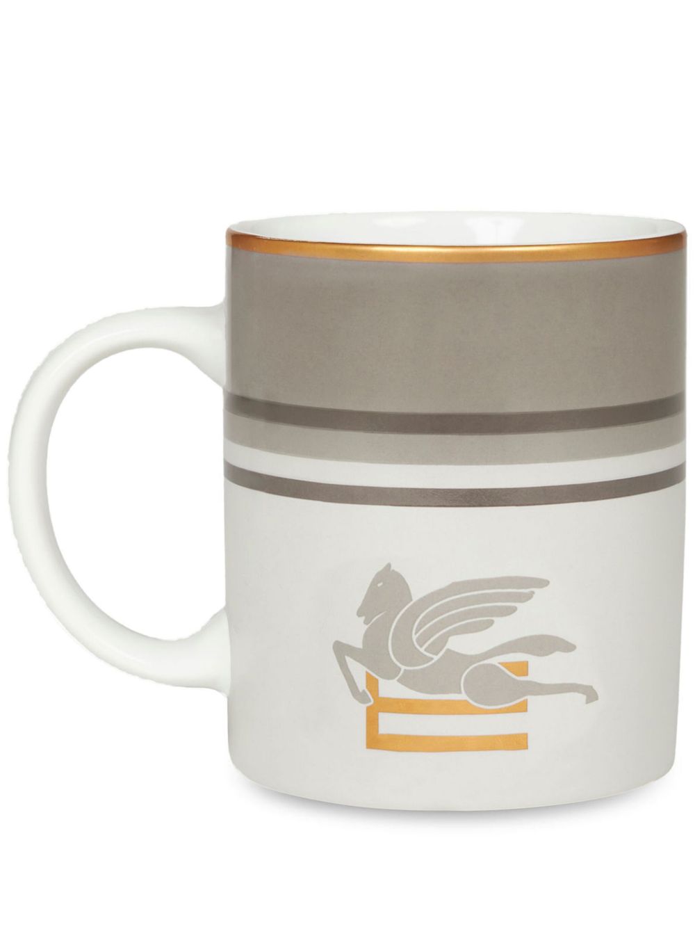 ETRO HOME Pegaso 图案陶瓷马克杯 - 灰色