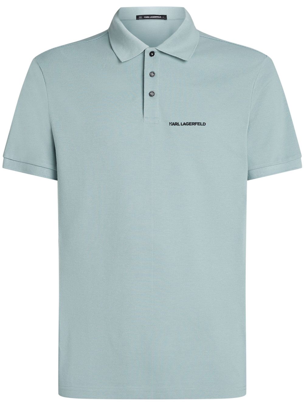 Karl Lagerfeld logo polo衫 - 蓝色