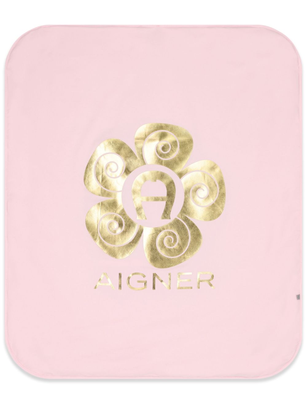 Aigner Kids logo印花毯子 - 粉色