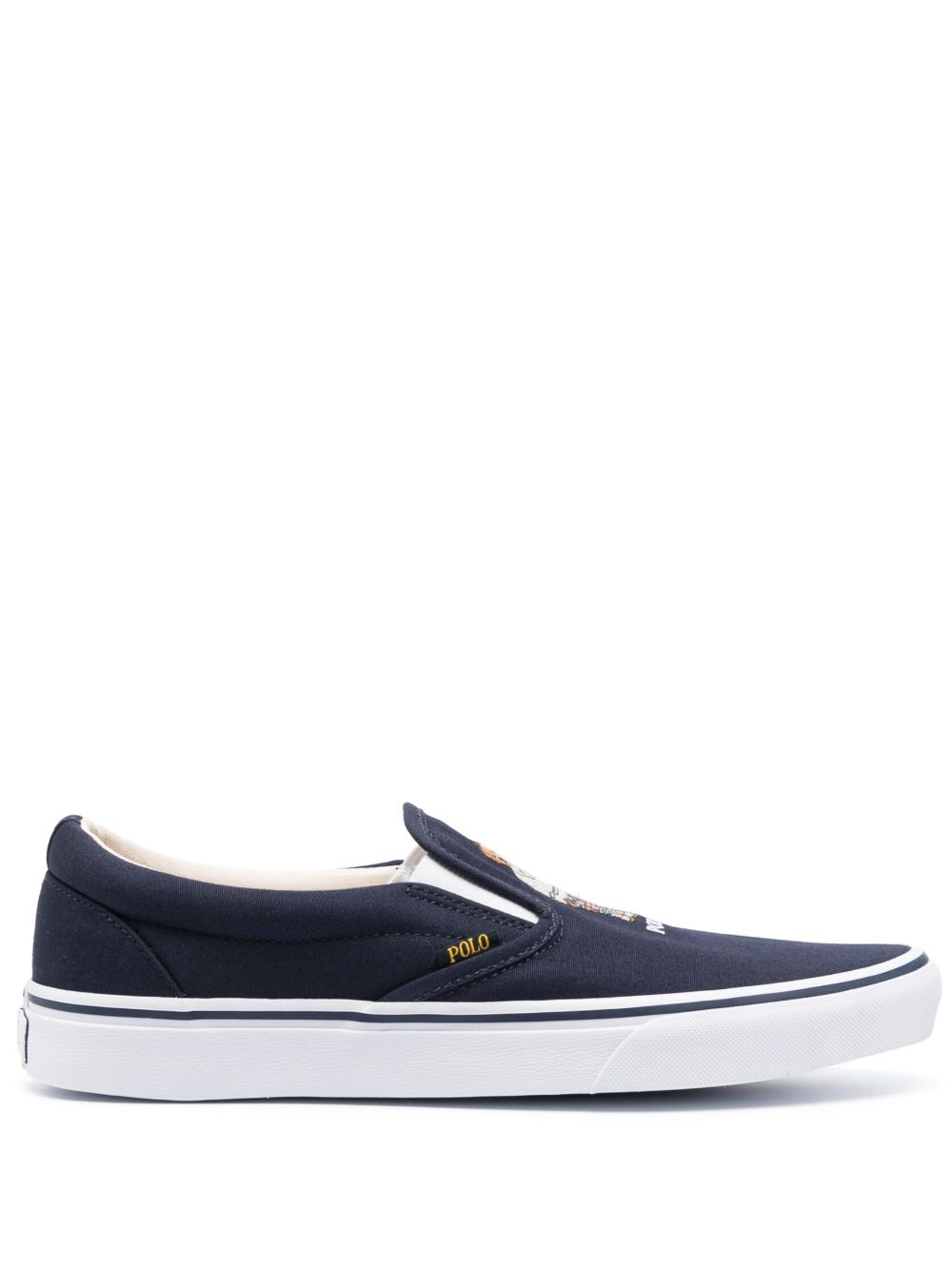 Polo Ralph Lauren 刺绣设计套穿式乐福鞋 - 蓝色
