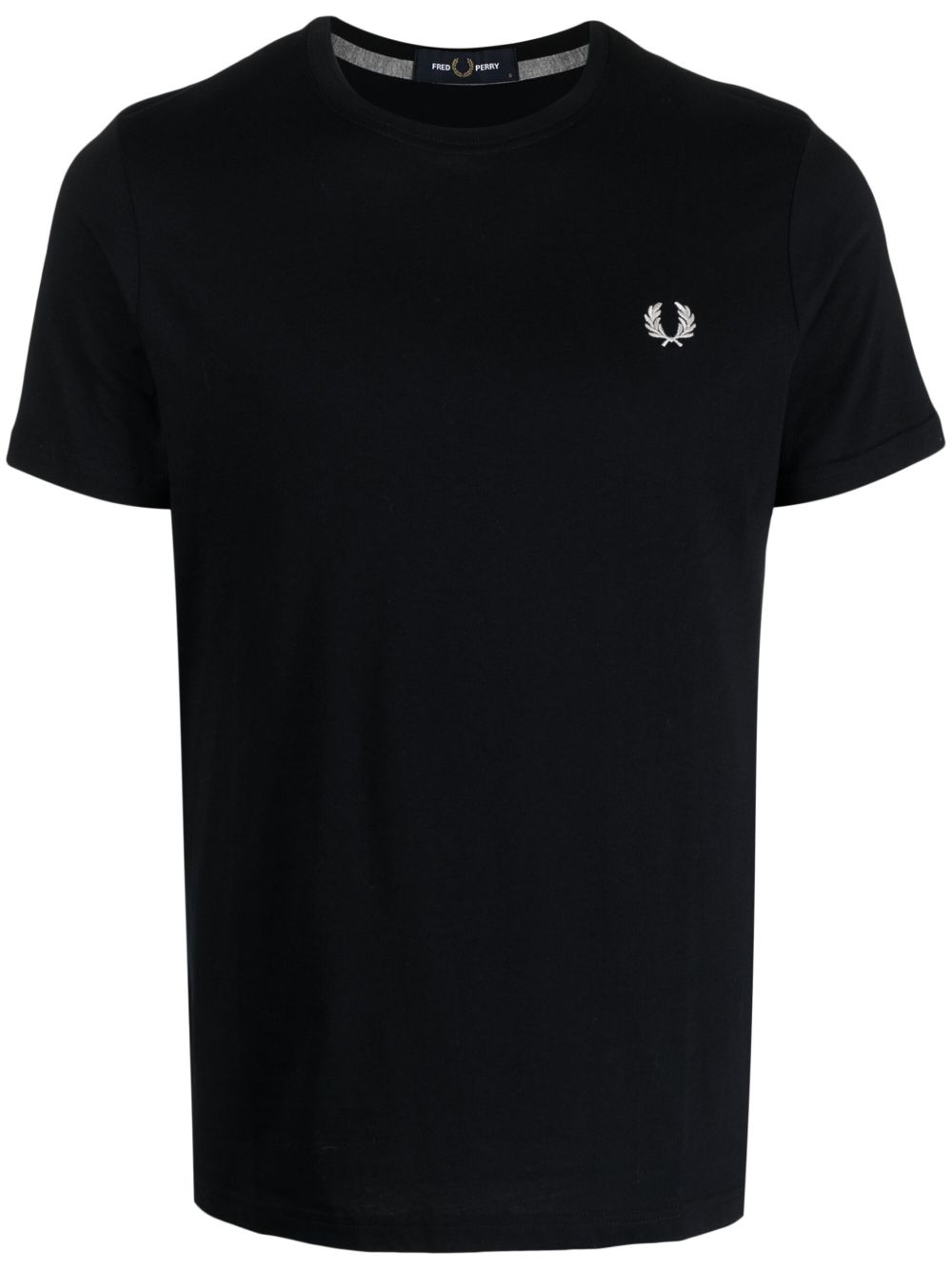 Fred Perry logo刺绣棉T恤 - 蓝色