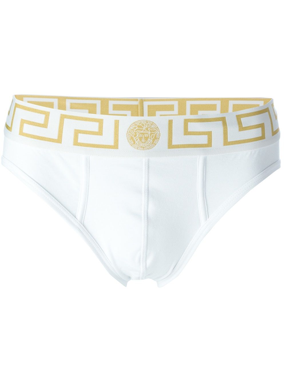Versace Greca腰边内裤 - 白色