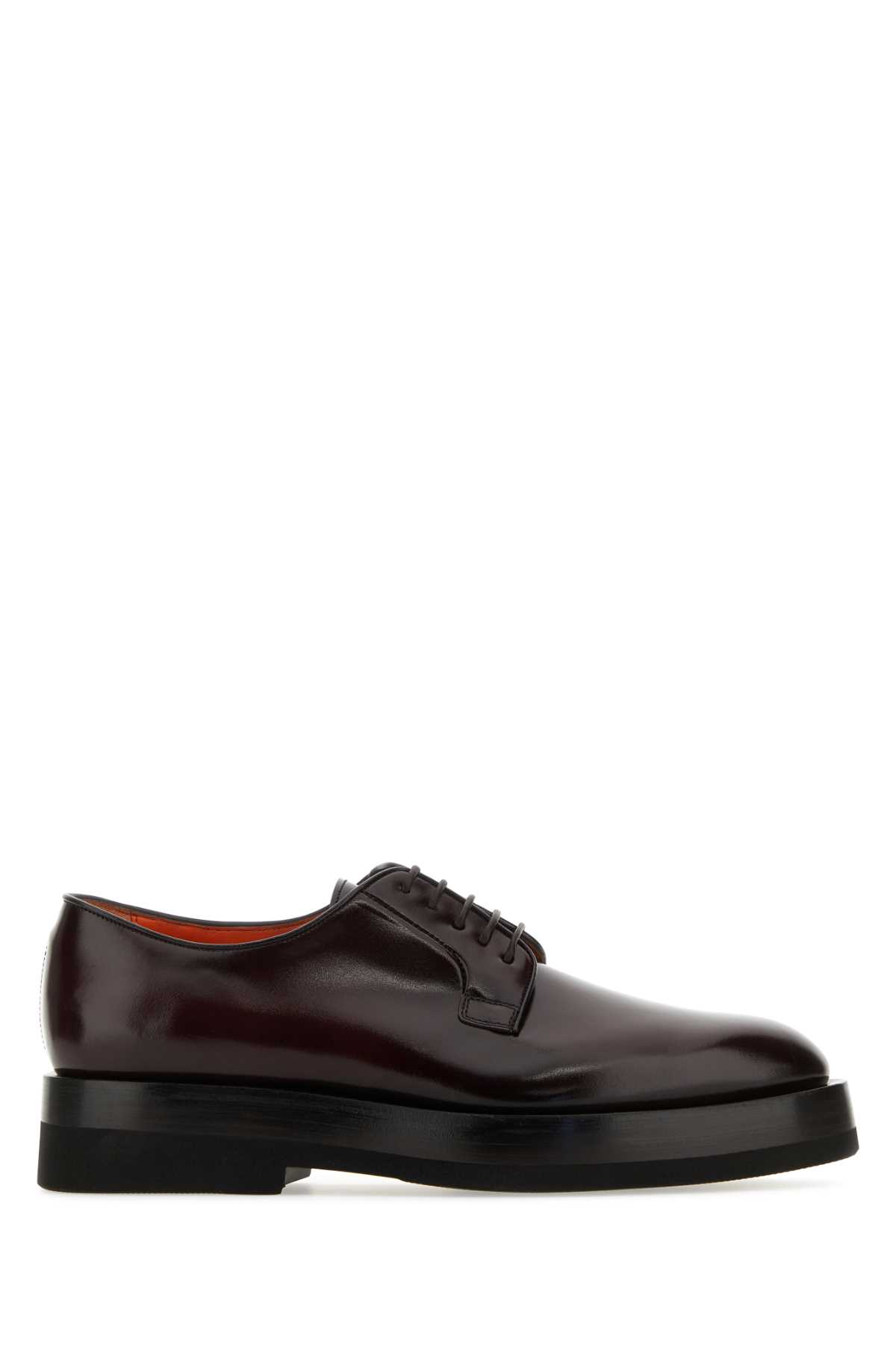 Santoni 葡萄紫系带皮鞋
