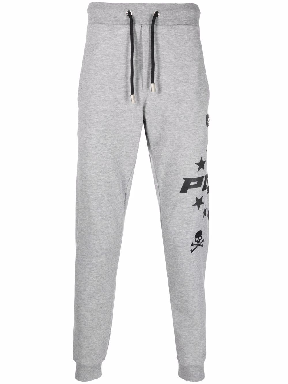 Philipp Plein logo抽绳运动裤 - 灰色