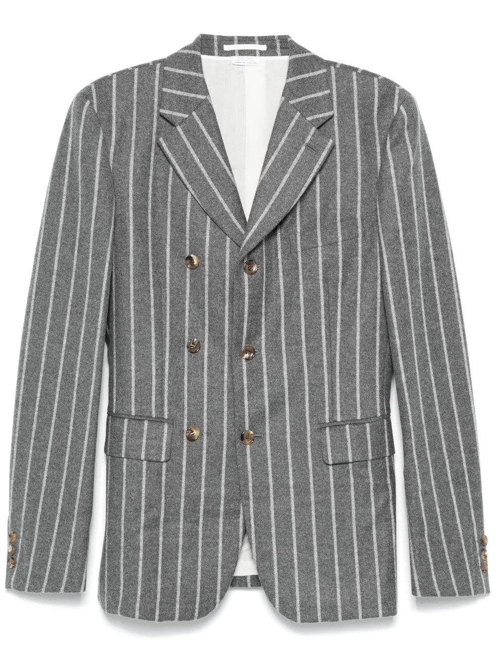 Comme des Garçons Homme Plus 细条纹西装夹克 - 灰色