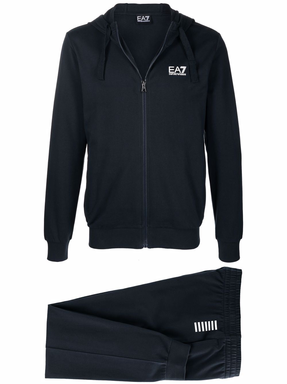 Ea7 Emporio Armani logo运动套装 - 蓝色