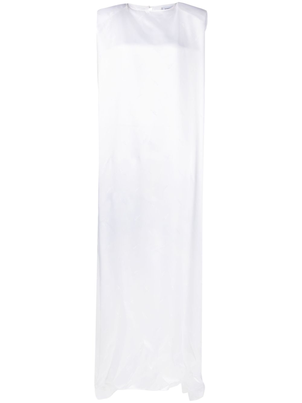VETEMENTS logo印花及地连衣裙 - 白色