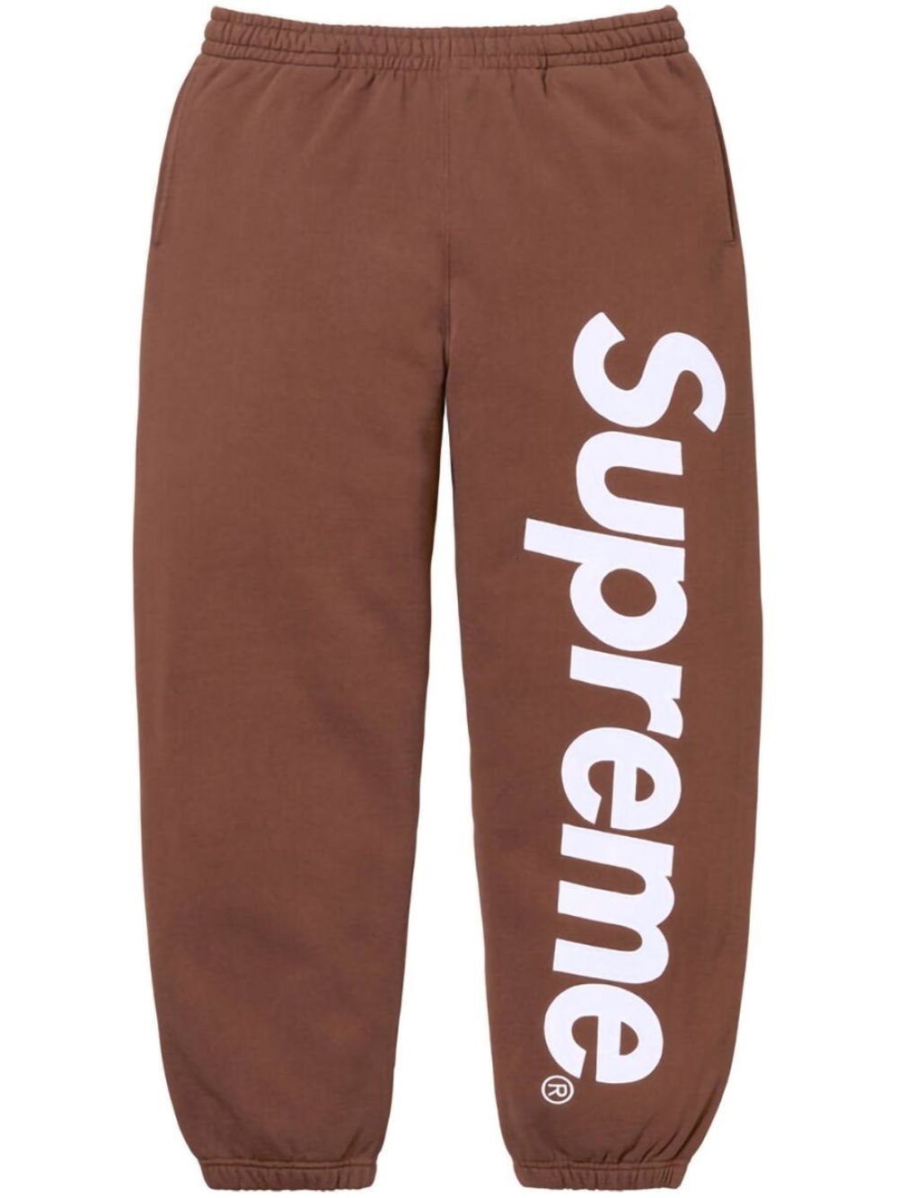Supreme 缎面贴花棉运动裤 - 褐色