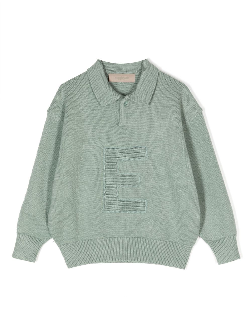 FEAR OF GOD ESSENTIALS KIDS 标贴针织polo衫 - 绿色
