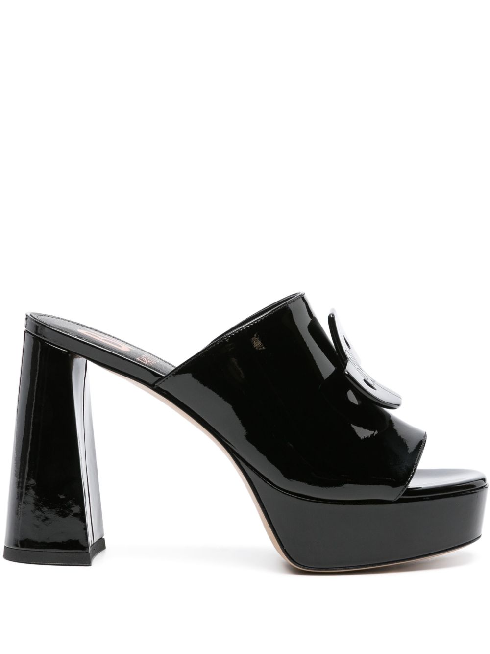 Patou x Bettina Vermillon Glossy Anitta 高跟穆勒鞋 - 黑色