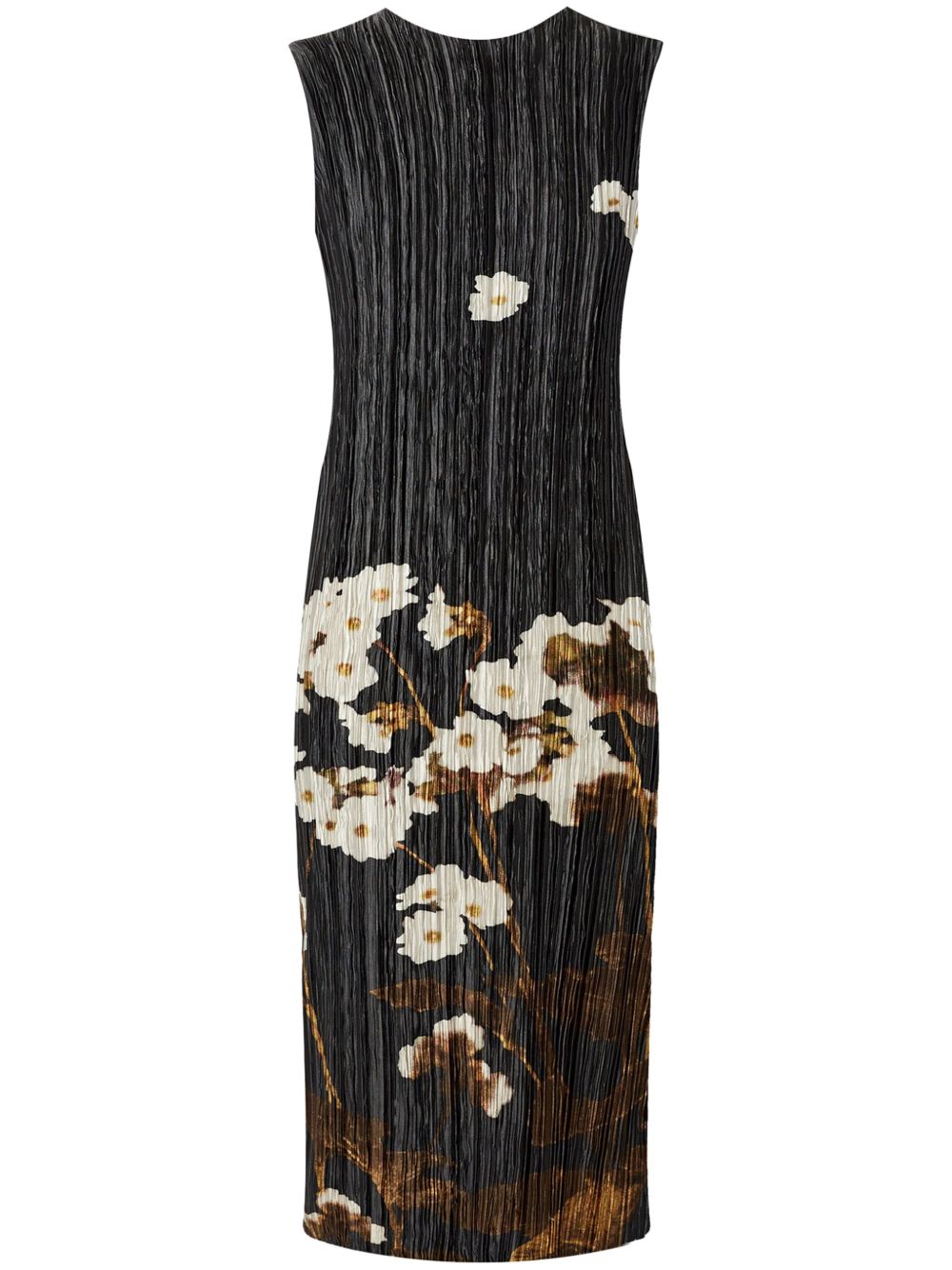 ERDEM pleated midi dress - 黑色