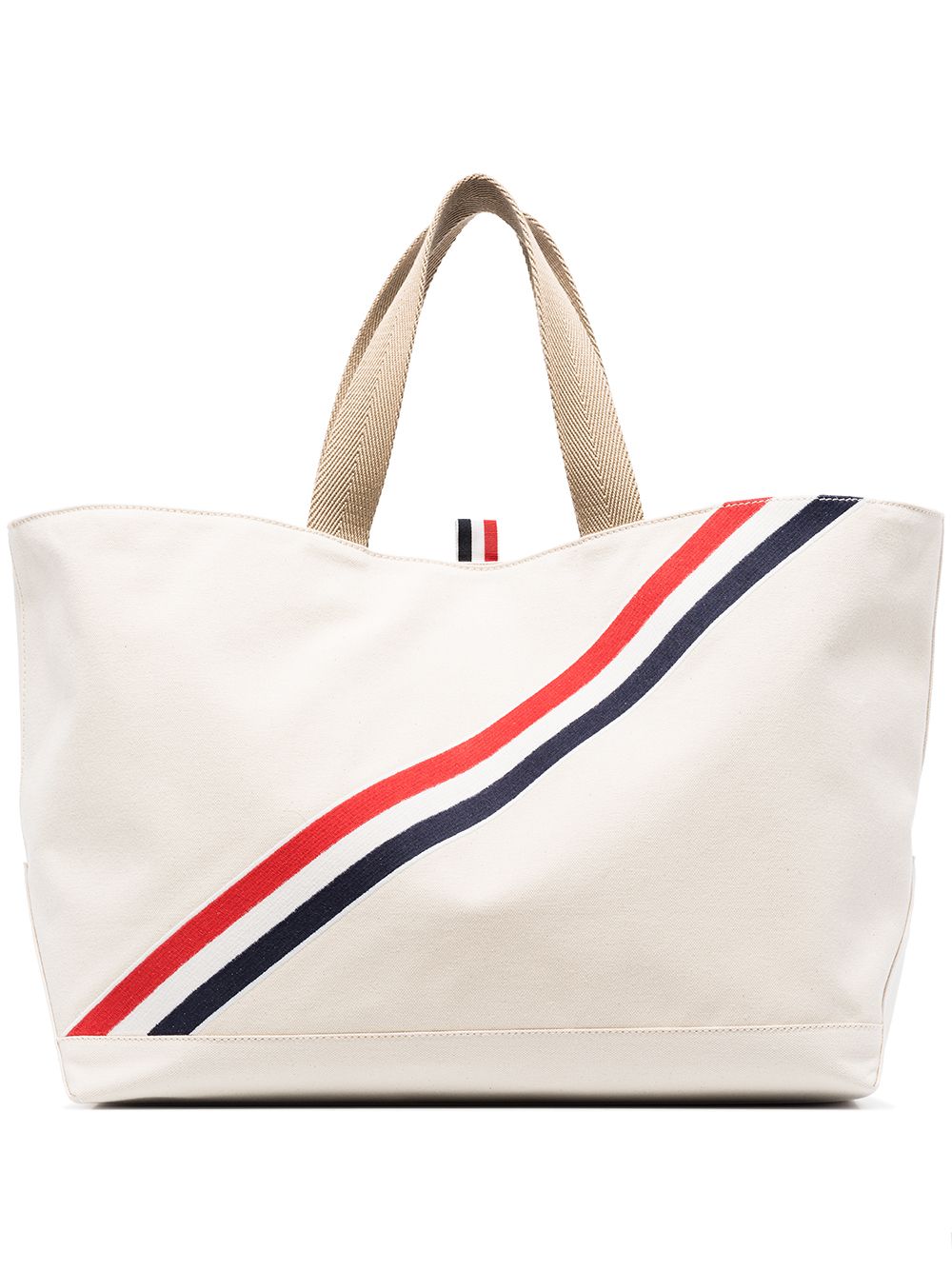 Thom Browne RWB 条纹托特包 - 中性色