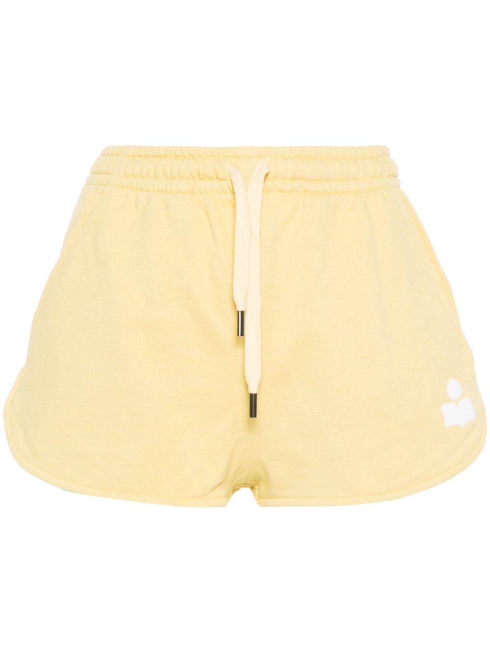 MARANT ÉTOILE Mifa logo植绒迷你短裤 - 黄色