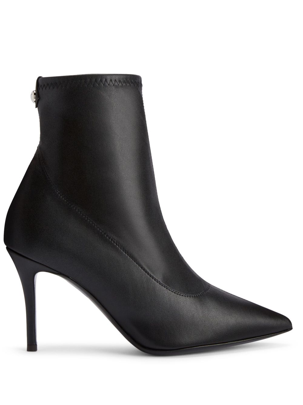 Giuseppe Zanotti Mirea 皮质高跟及踝靴 - 黑色
