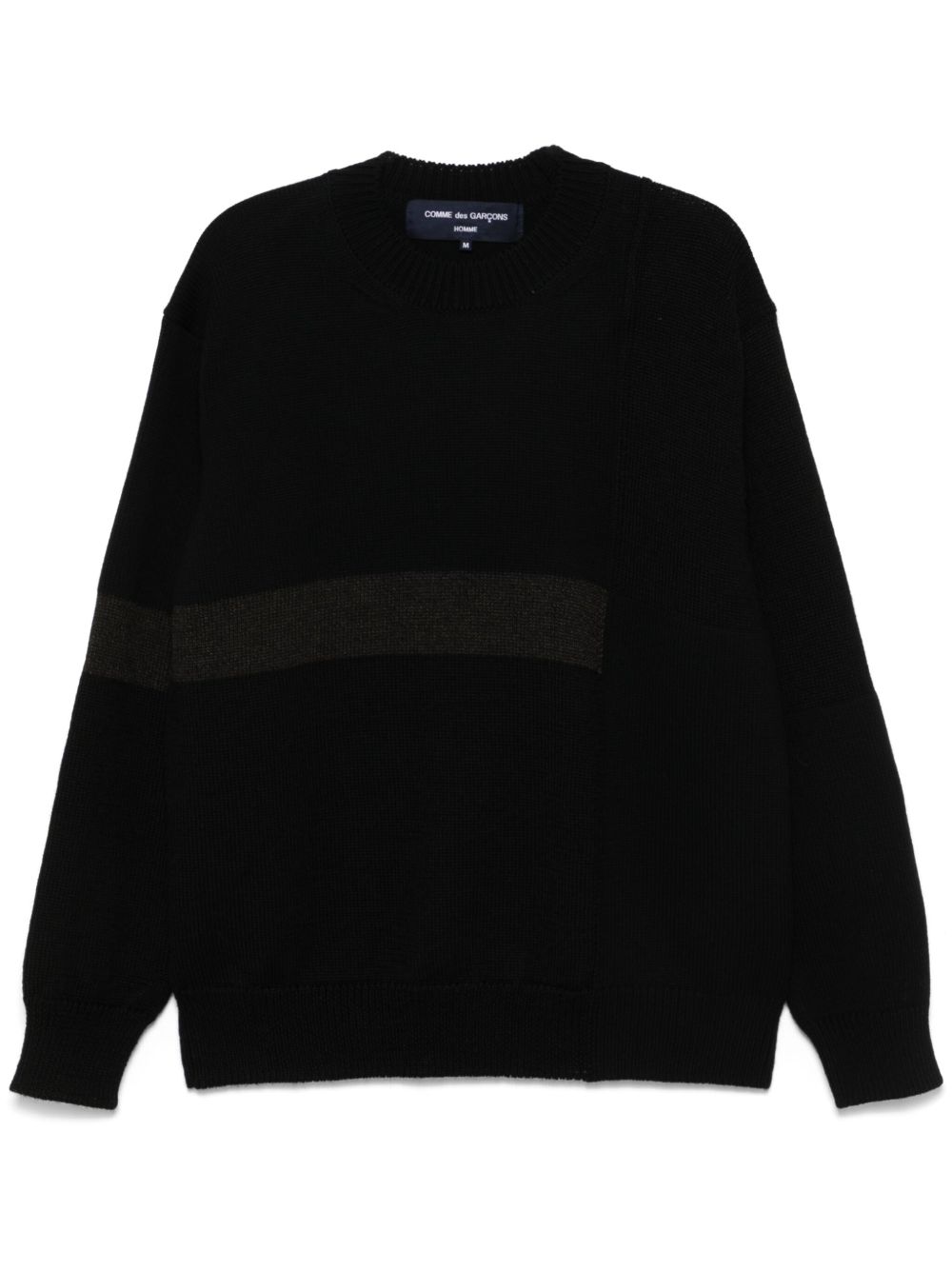 Comme des Garçons Homme 罗纹针织毛衣 - 黑色