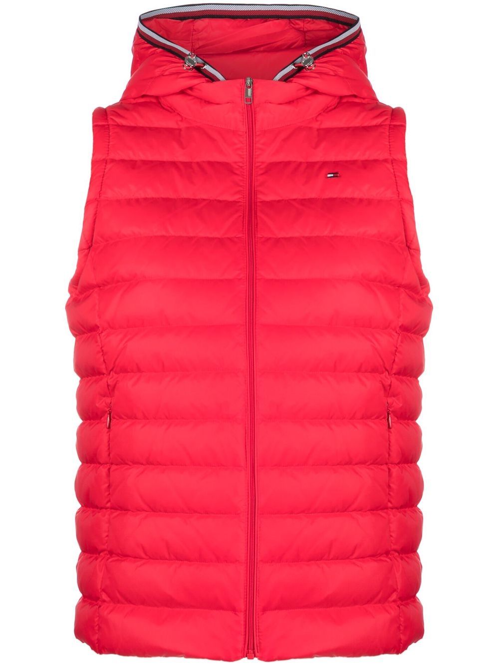 Tommy Hilfiger logo拉链马甲 - 红色
