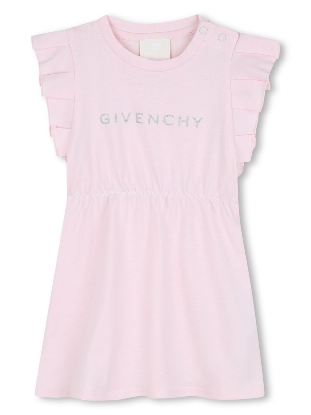 Givenchy Kids logo印花连衣裙 - 粉色
