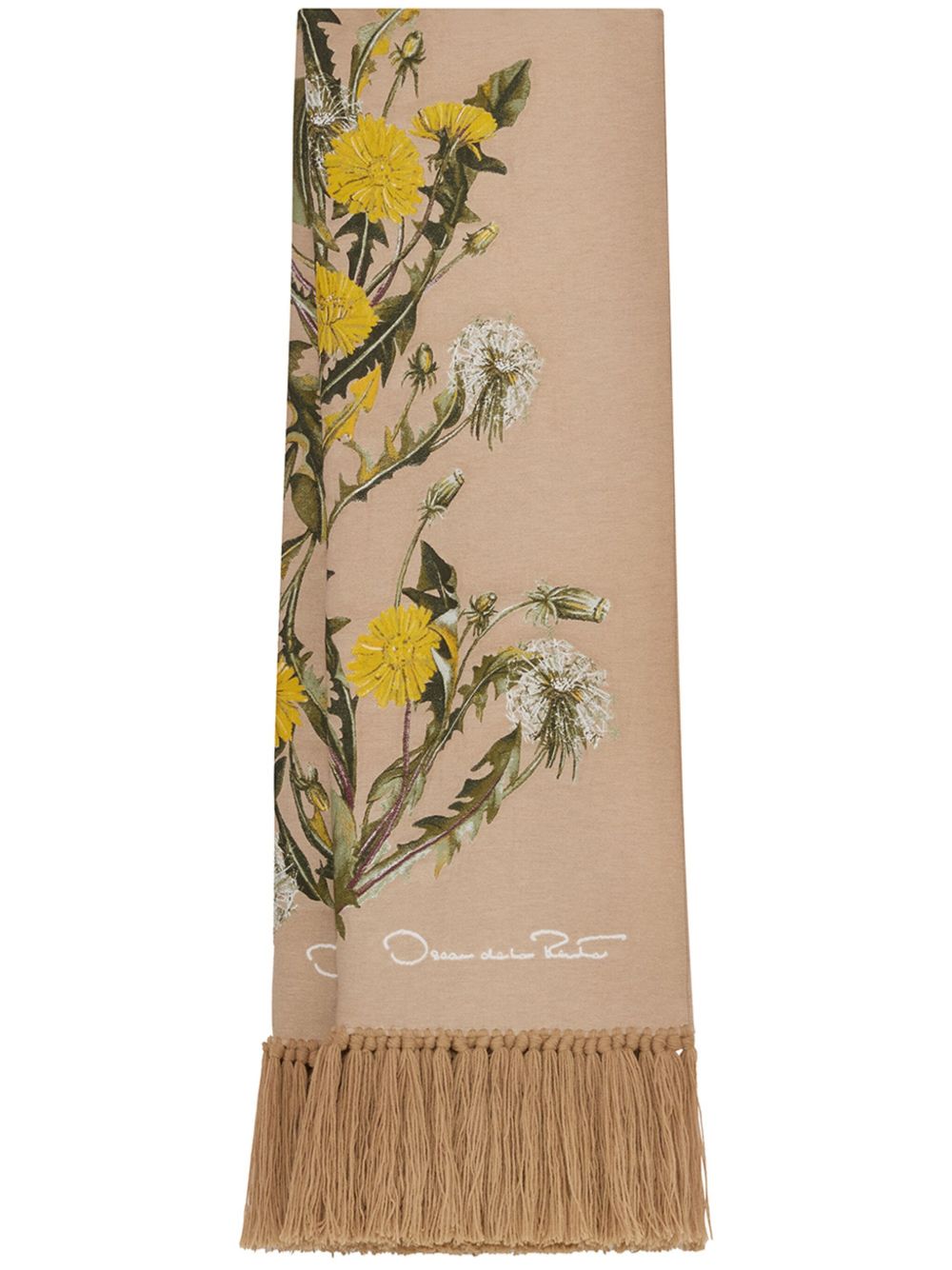 Oscar de la Renta Spider Chrysanthemum 环绕式围巾 - 中性色