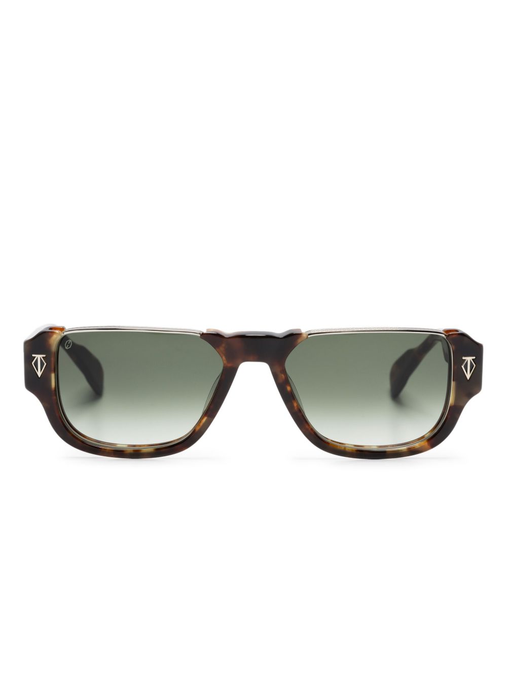 T Henri Eyewear Nettuno 方框太阳眼镜 - 褐色