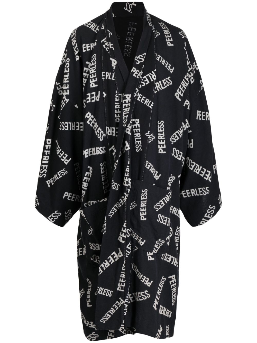 visvim 标语印花宽袖夹克 - 灰色