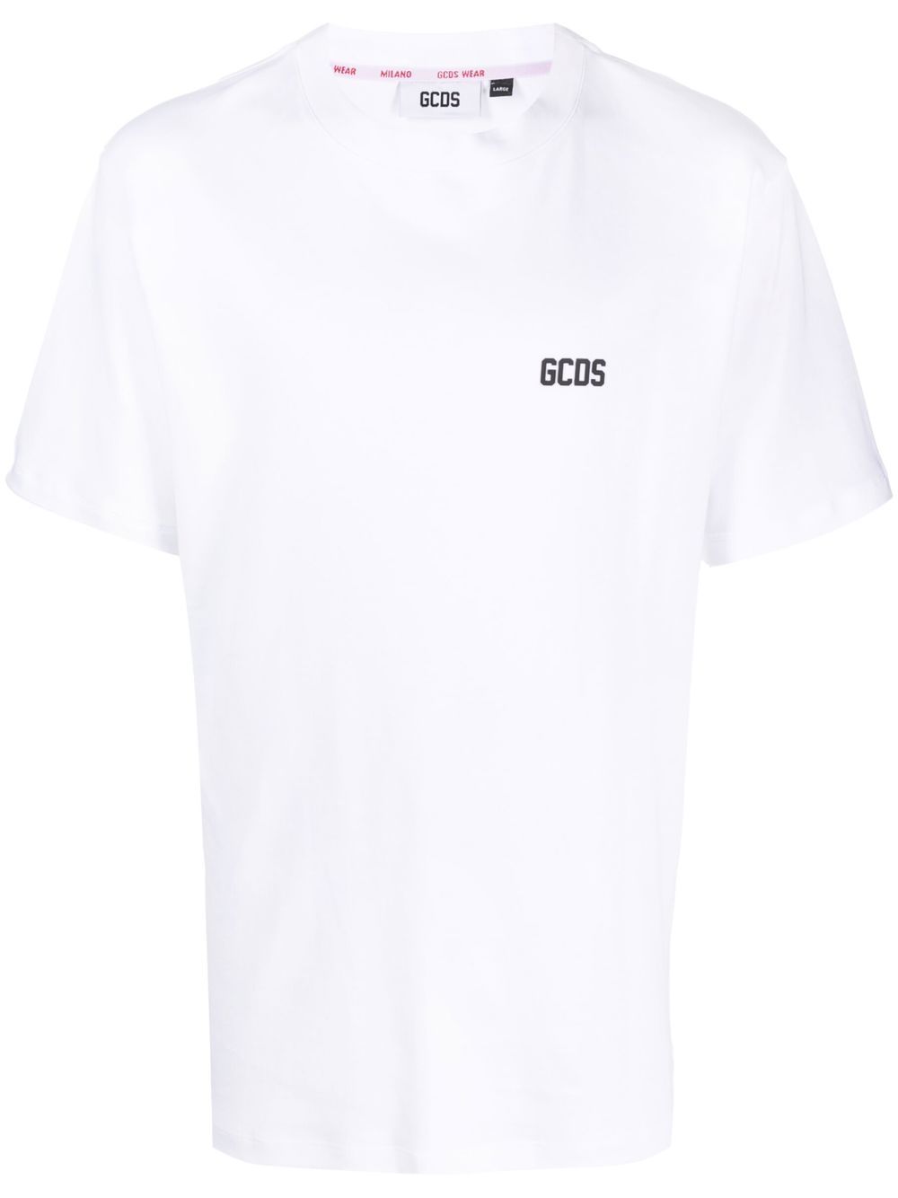 GCDS logo印花棉T恤 - 白色