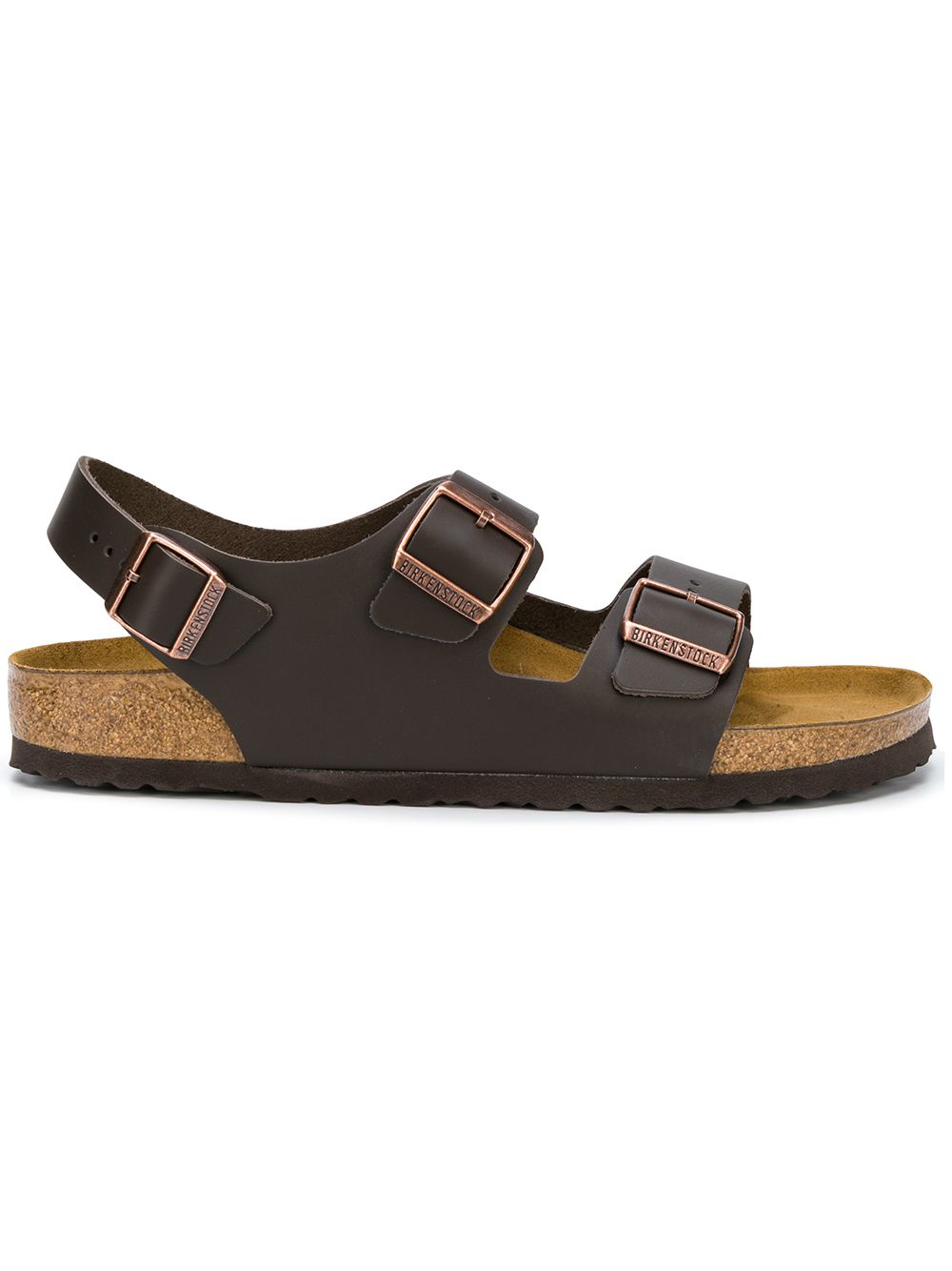 Birkenstock Milano牛皮凉鞋 - 褐色