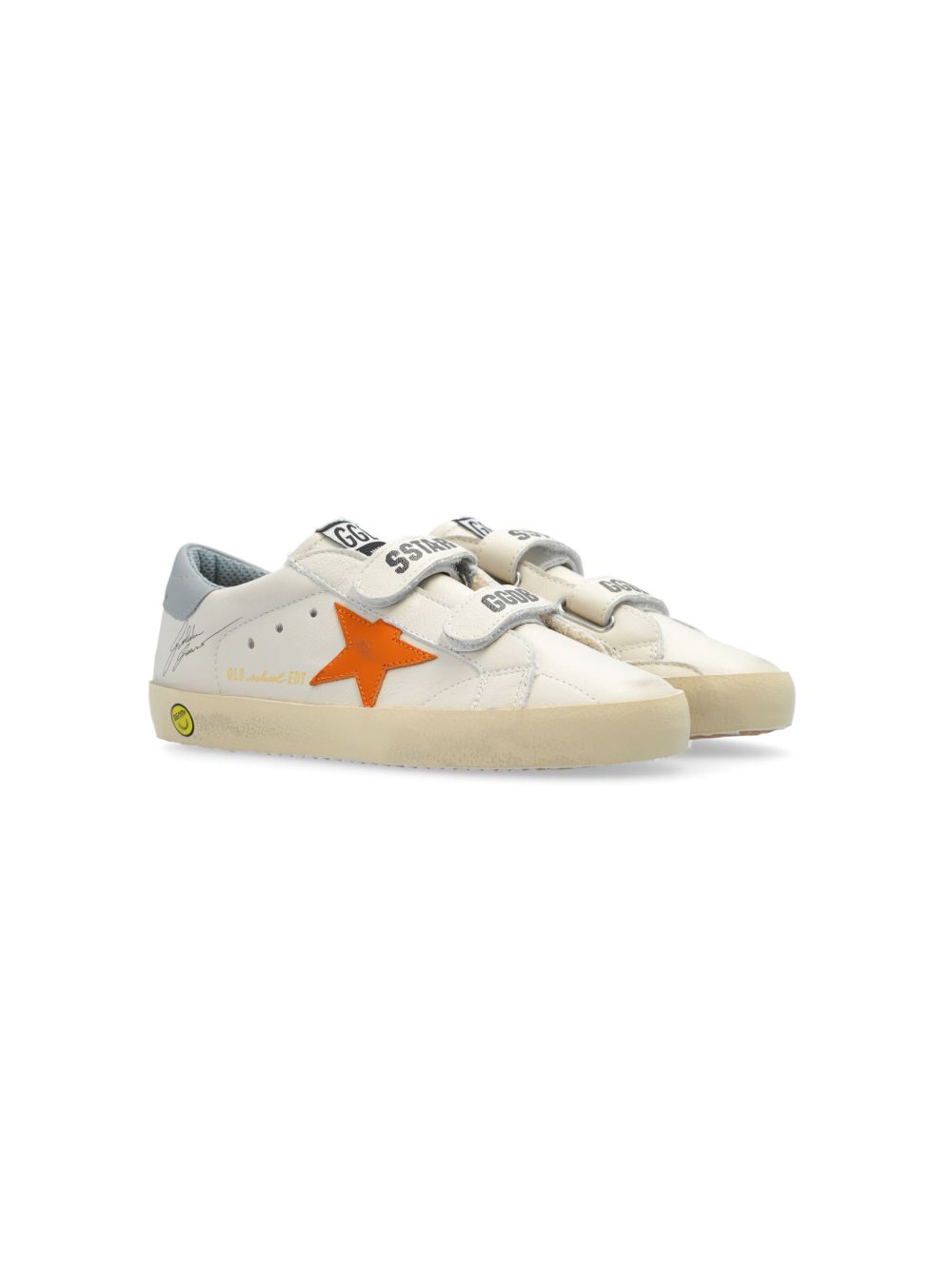 Golden Goose Kids Old School 皮质运动鞋 - 白色