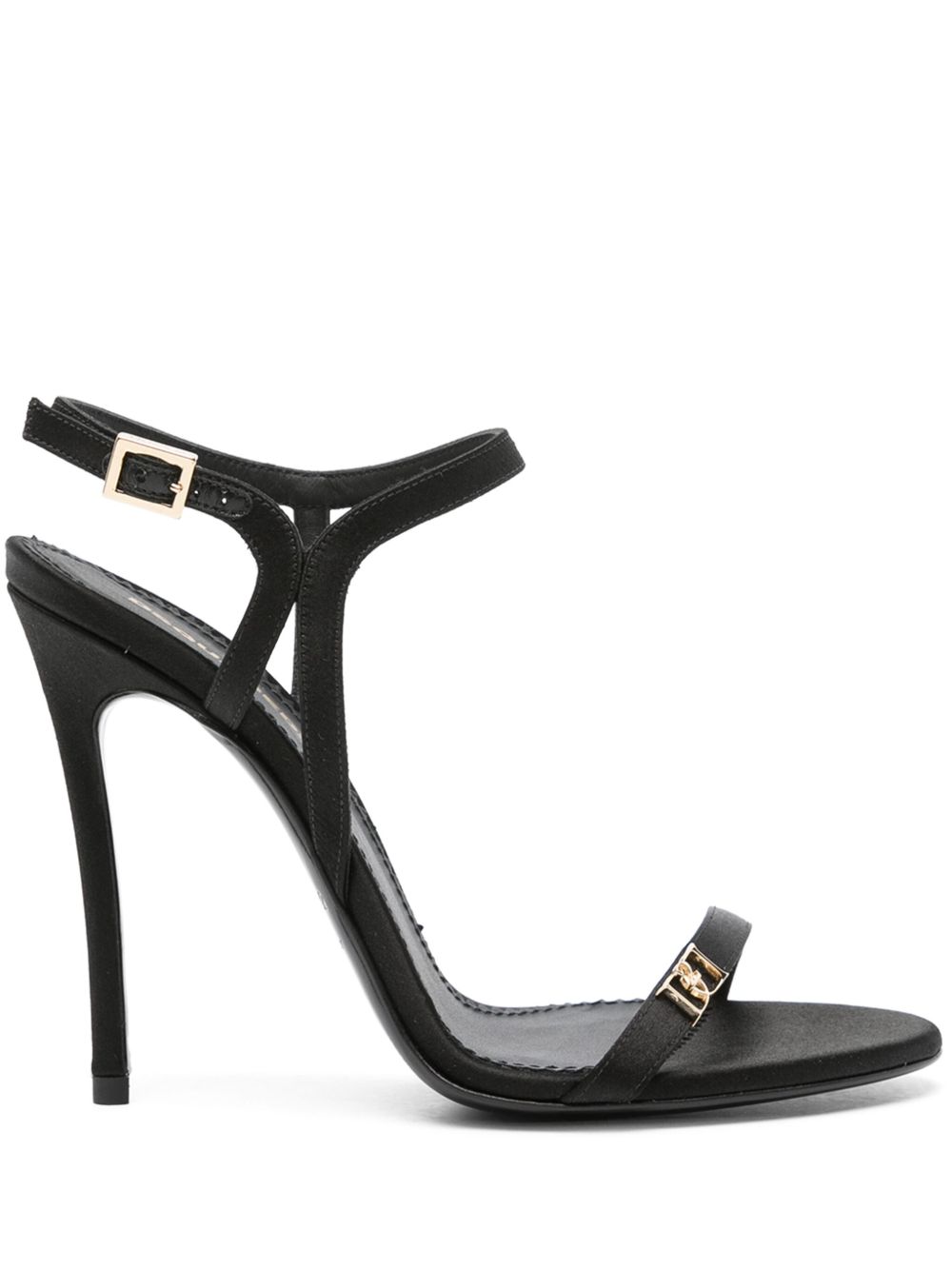 DSQUARED2 缎面凉鞋（11.5厘米） - 黑色