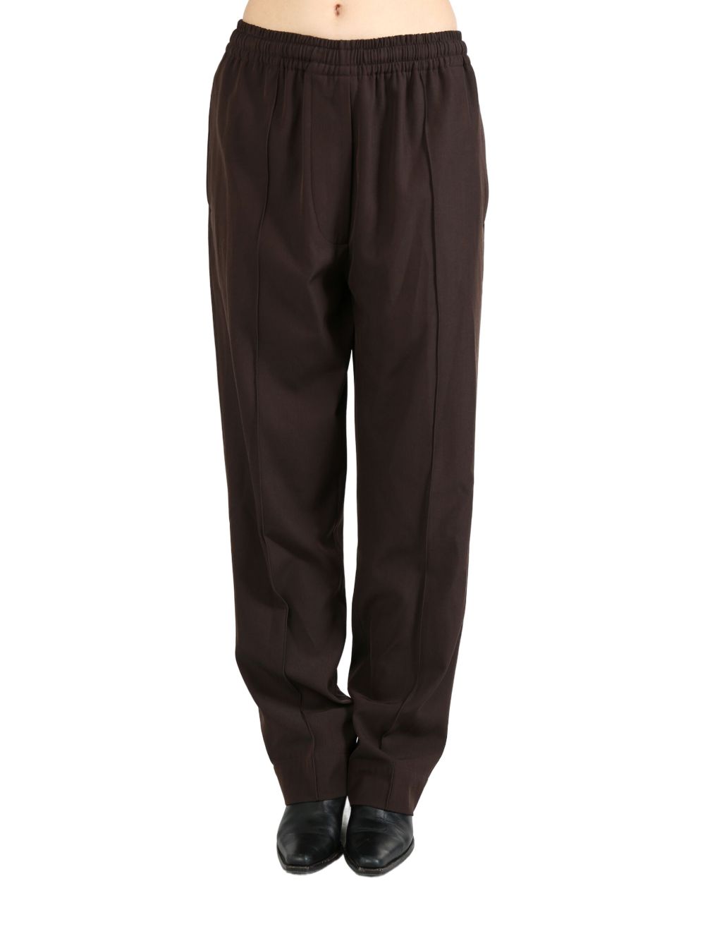 Margaret Howell pintuck straight trousers - 褐色