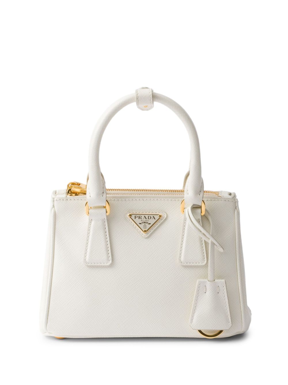 Prada Galleria Saffiano 皮质迷你包 - 白色
