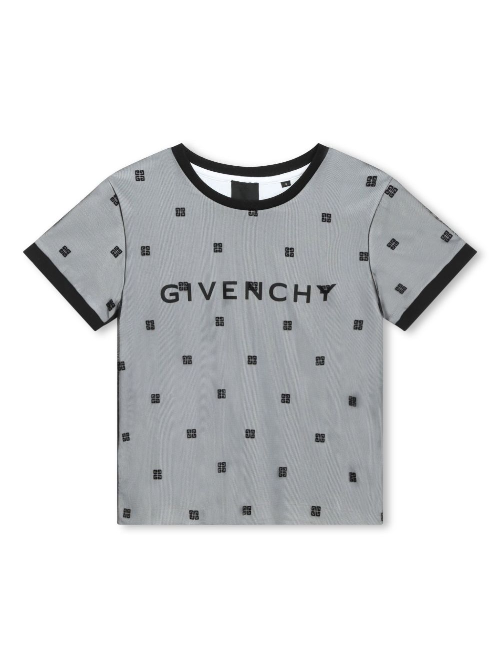 Givenchy Kids 4G 印花棉T恤 - 黑色