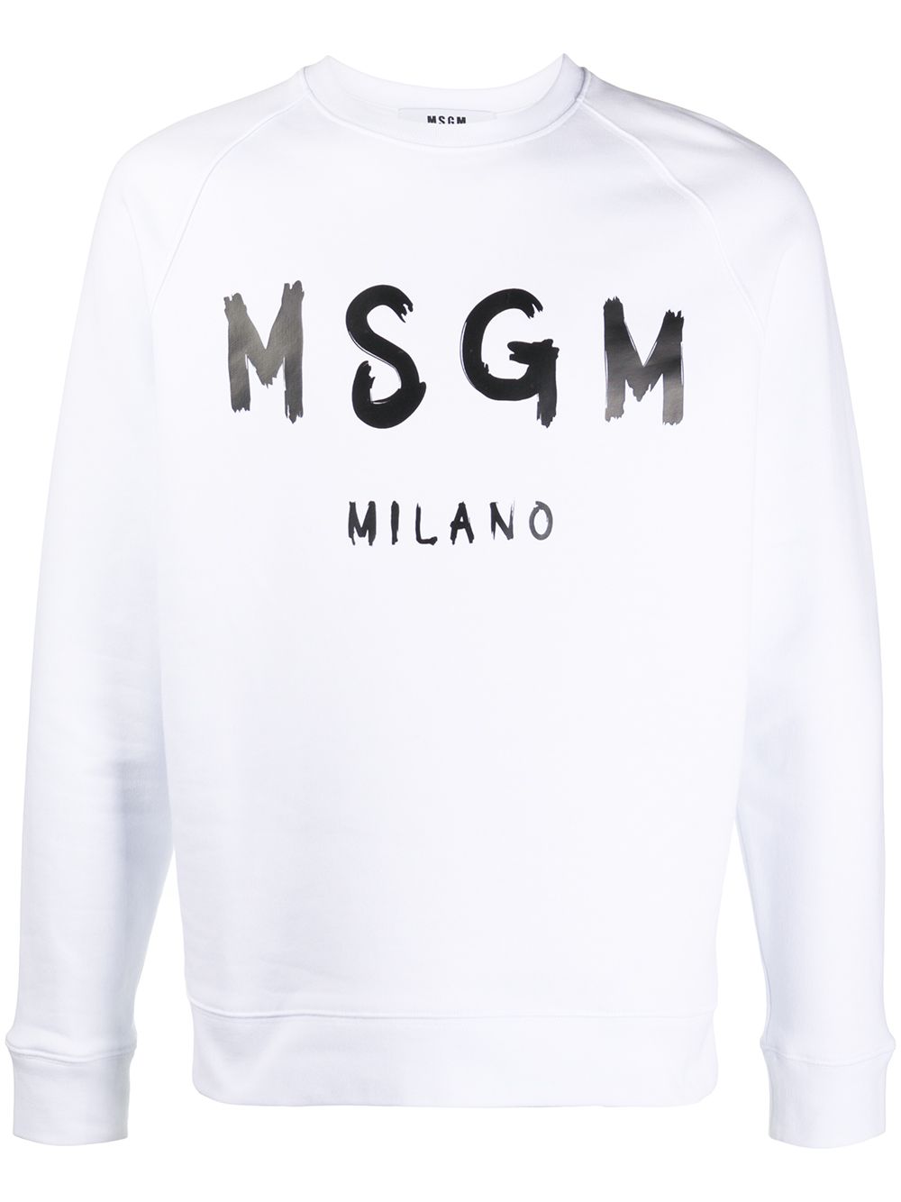 MSGM logo印花套头衫 - 白色