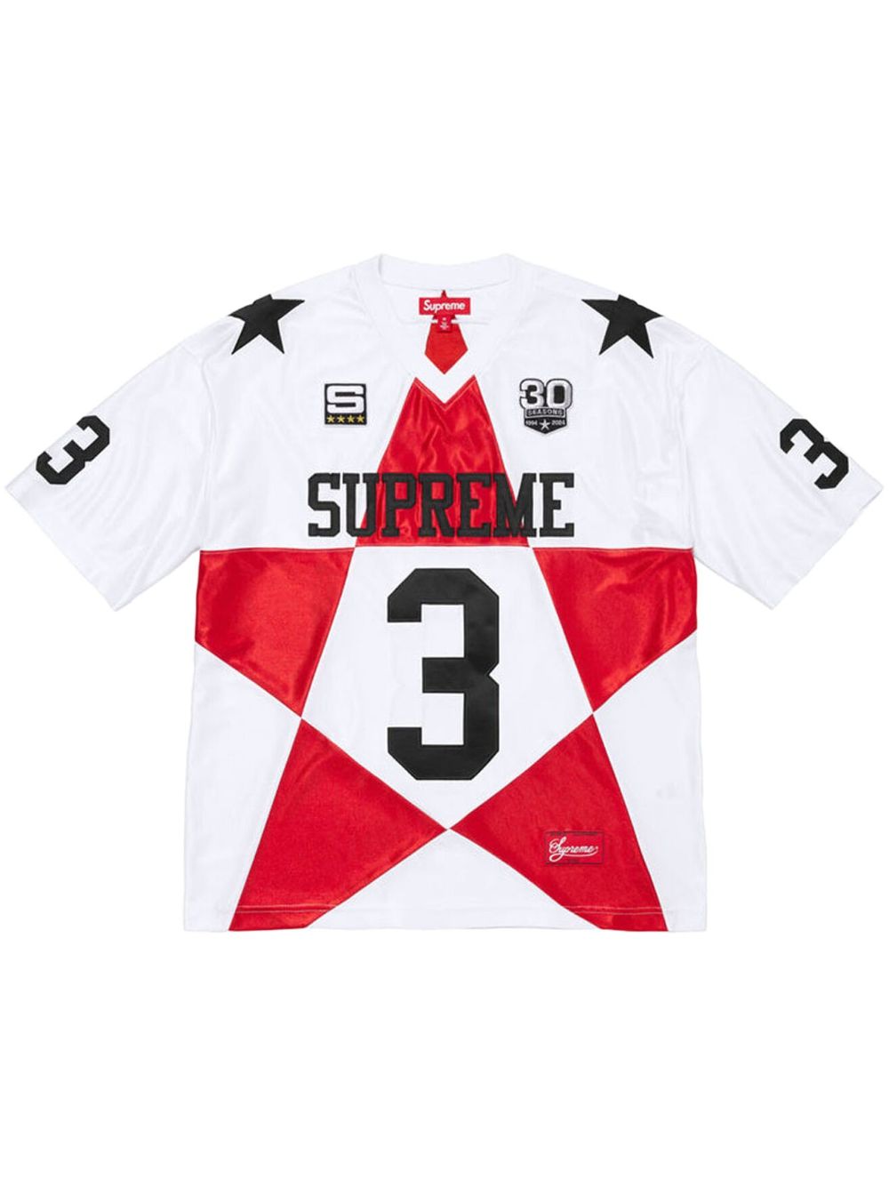 Supreme Star Football Jersey White T恤 - 白色