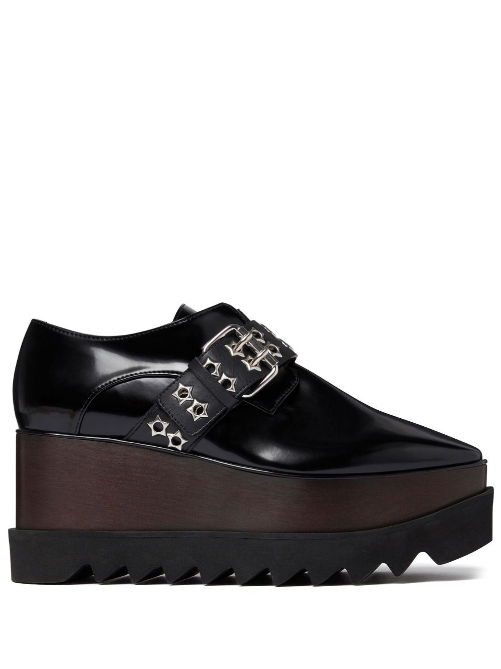Stella McCartney Elyse 扣环系带鞋 - 黑色