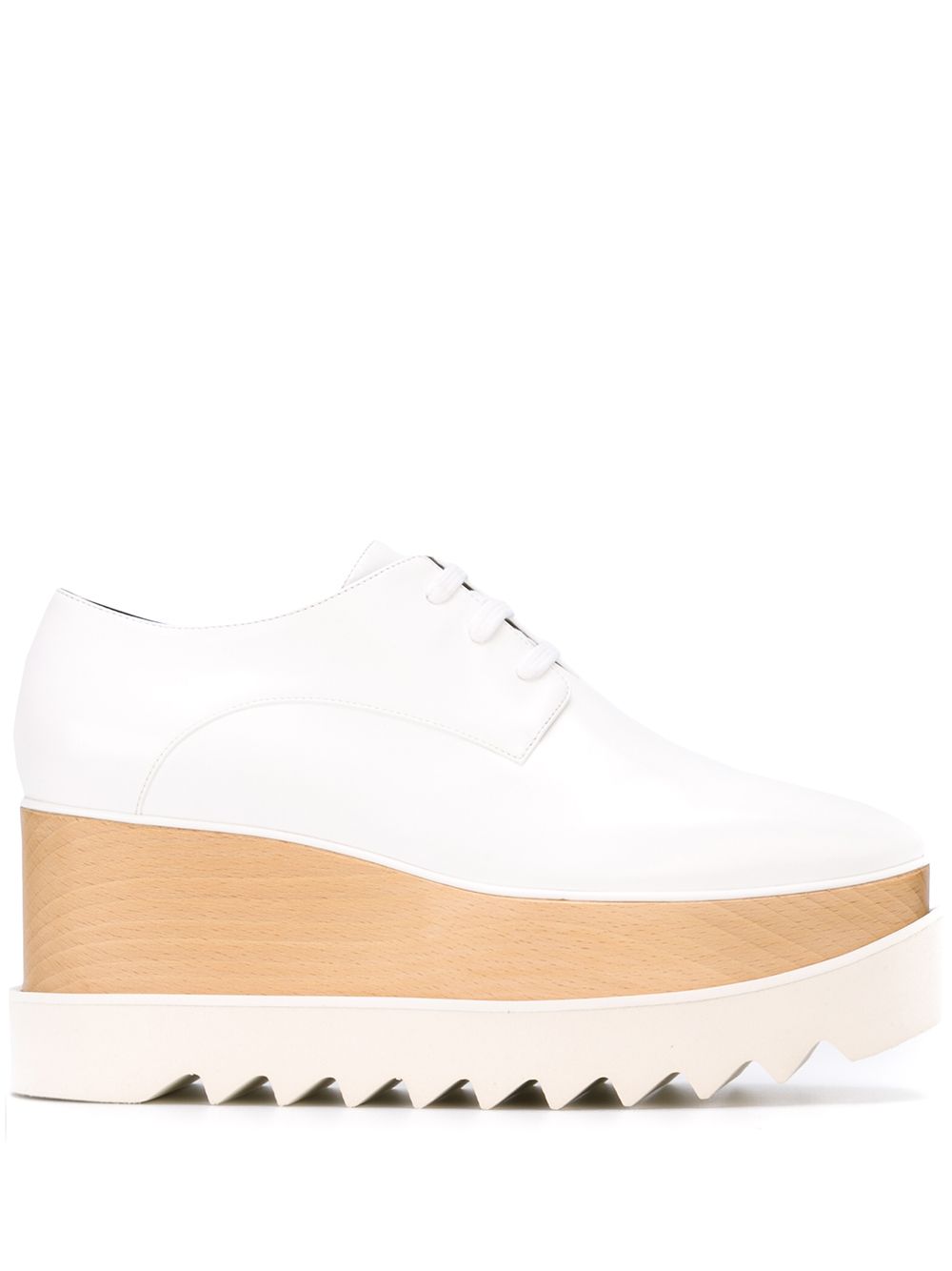 Stella McCartney 'Britt'系带厚底鞋 - 白色