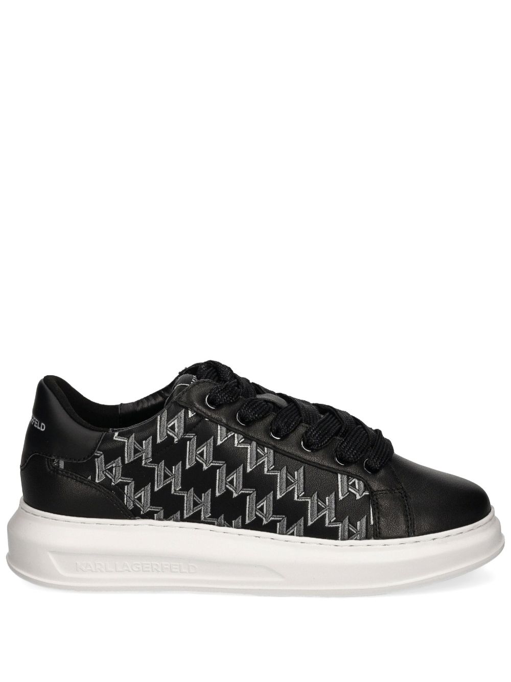 Karl Lagerfeld KL Monogram 图案运动鞋 - 黑色