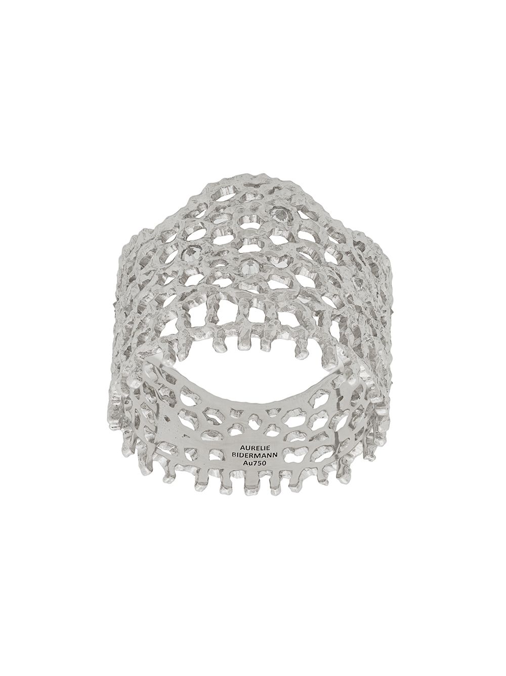 Aurelie Bidermann 18kt white gold Vintage Lace diamond ring - 金属色