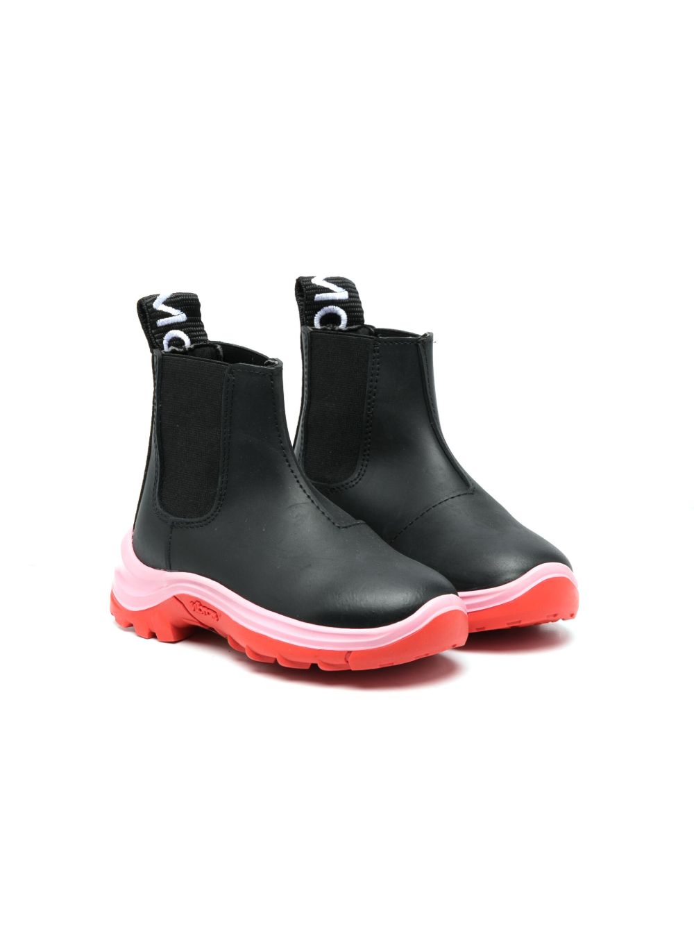 Stella McCartney Kids logo提鞋环及踝靴 - 黑色