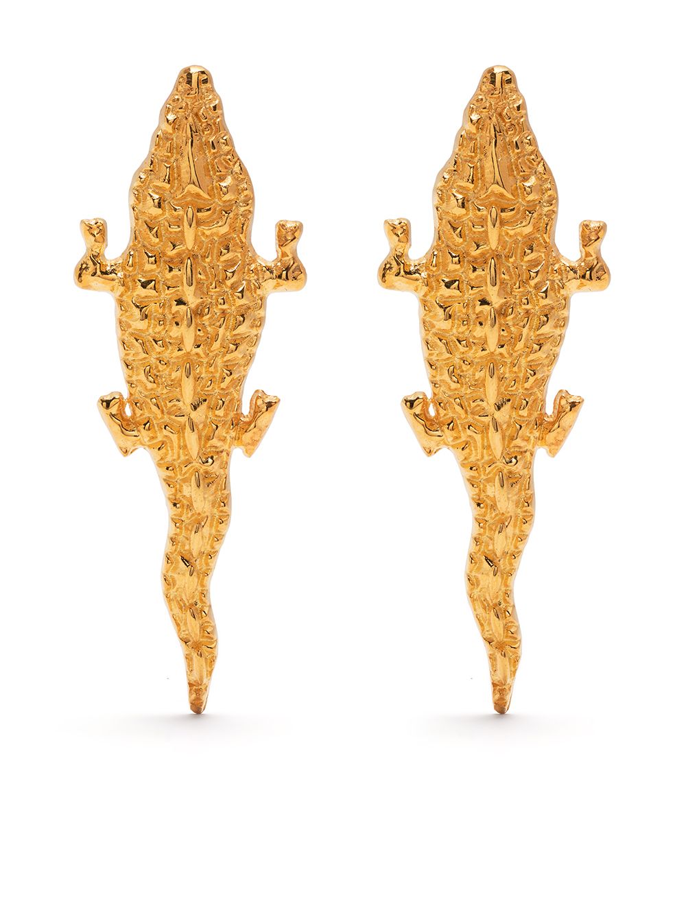 Natia X Lako Crocodile 耳环 - 金色