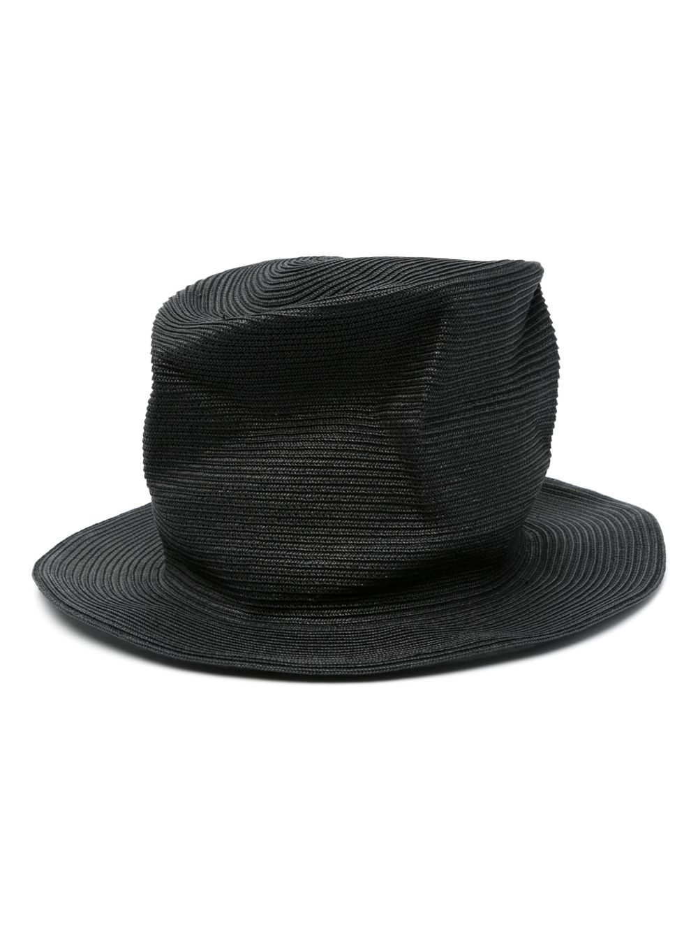 Yohji Yamamoto 编织设计绅士帽 - 黑色
