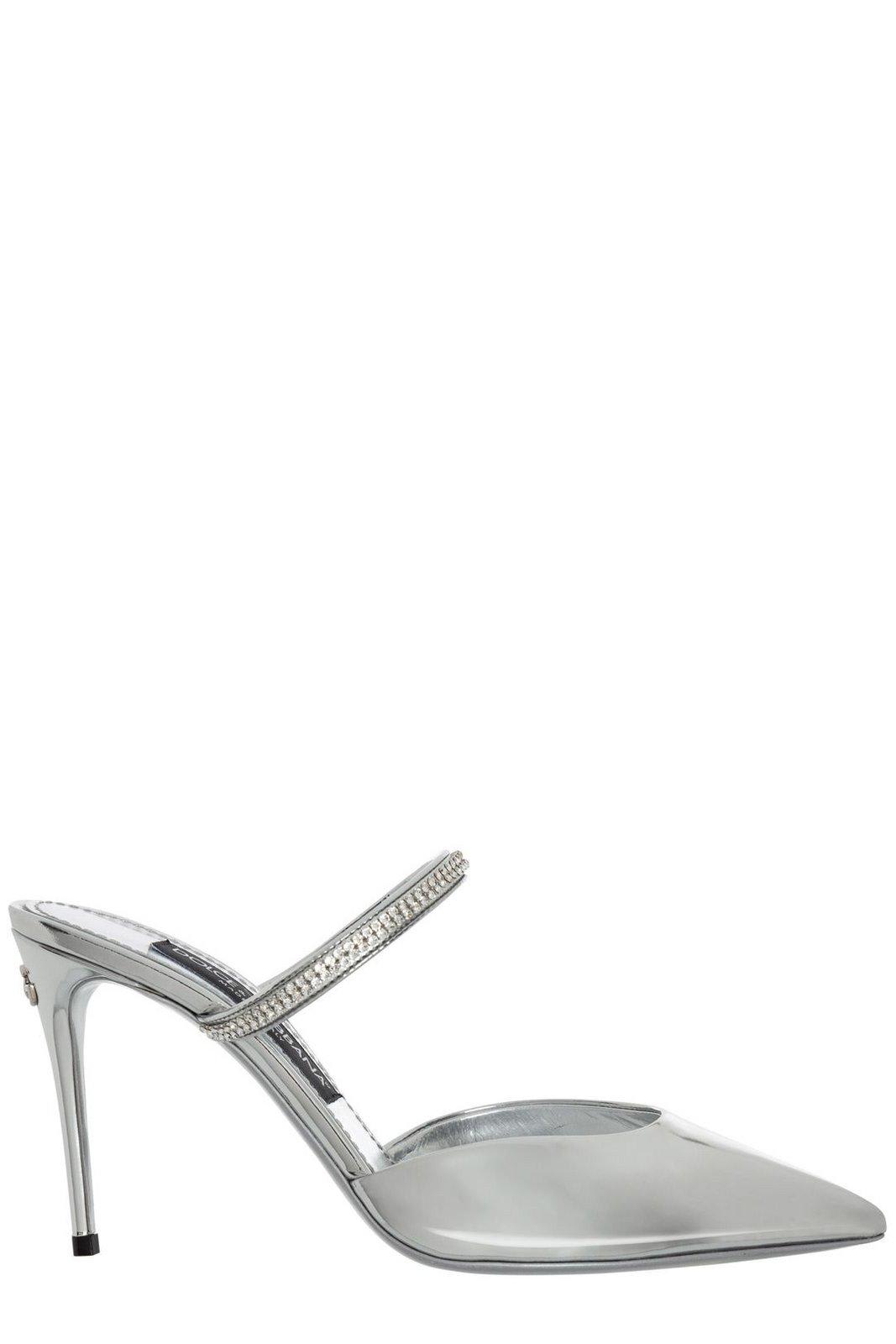 Dolce & Gabbana Embellished Pointed-toe Mules