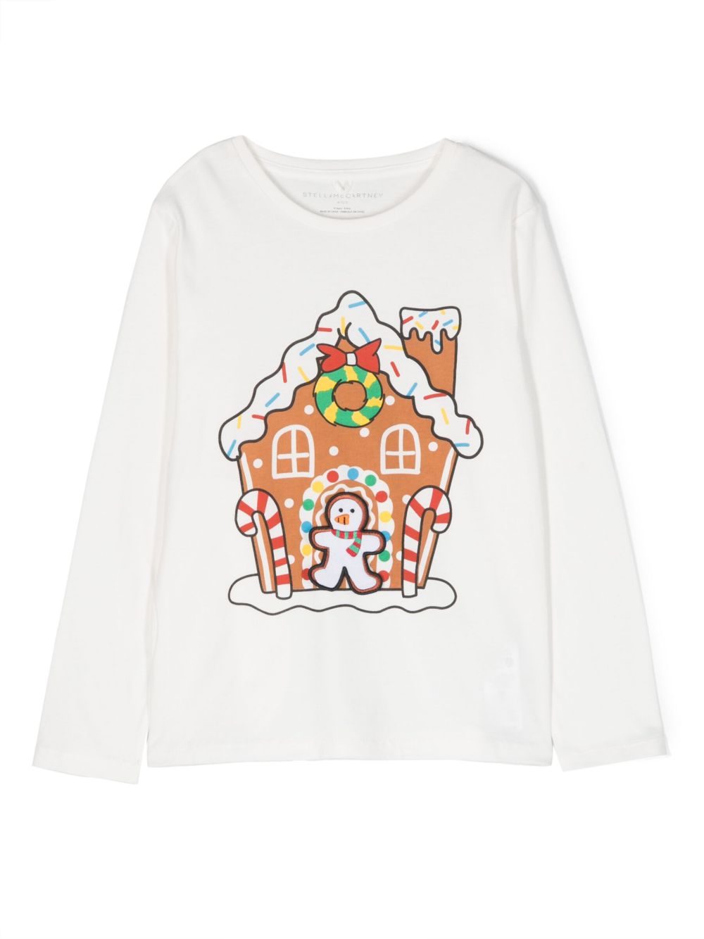Stella McCartney Kids 图案印花棉T恤 - 白色