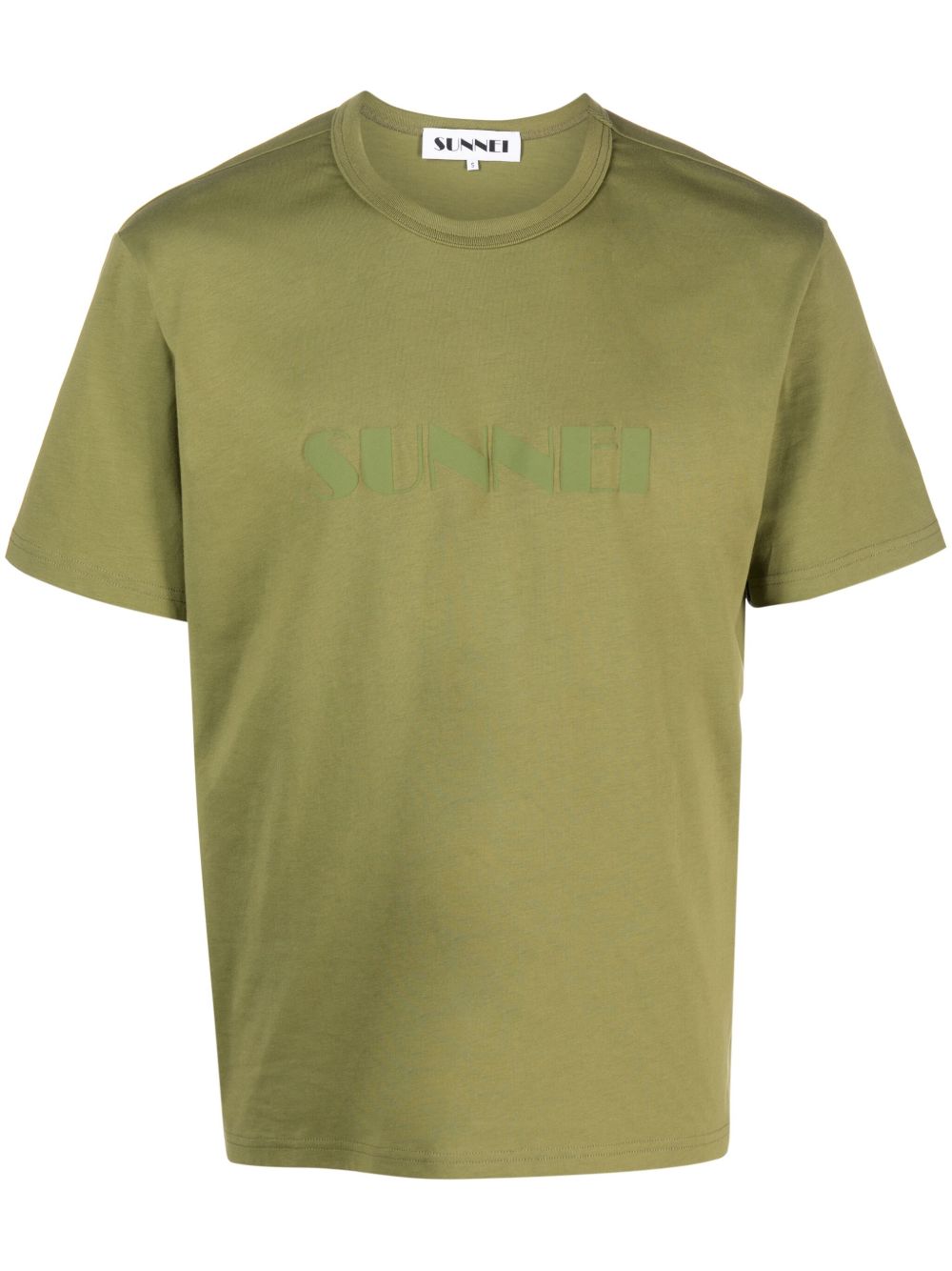 Sunnei logo压纹棉T恤 - 绿色