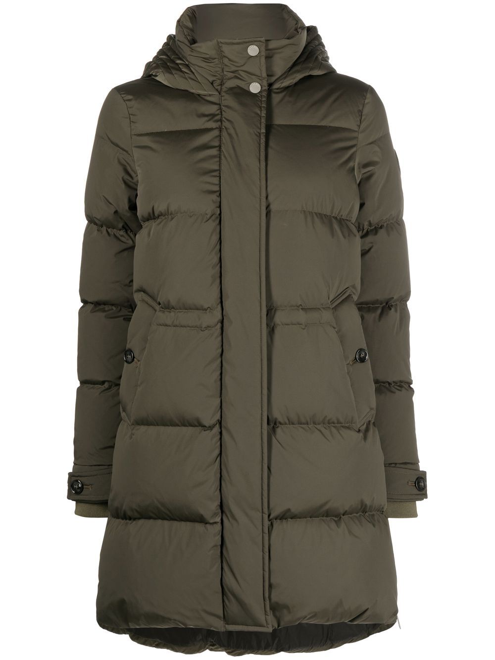 Woolrich 大面积填充连帽外套 - 绿色