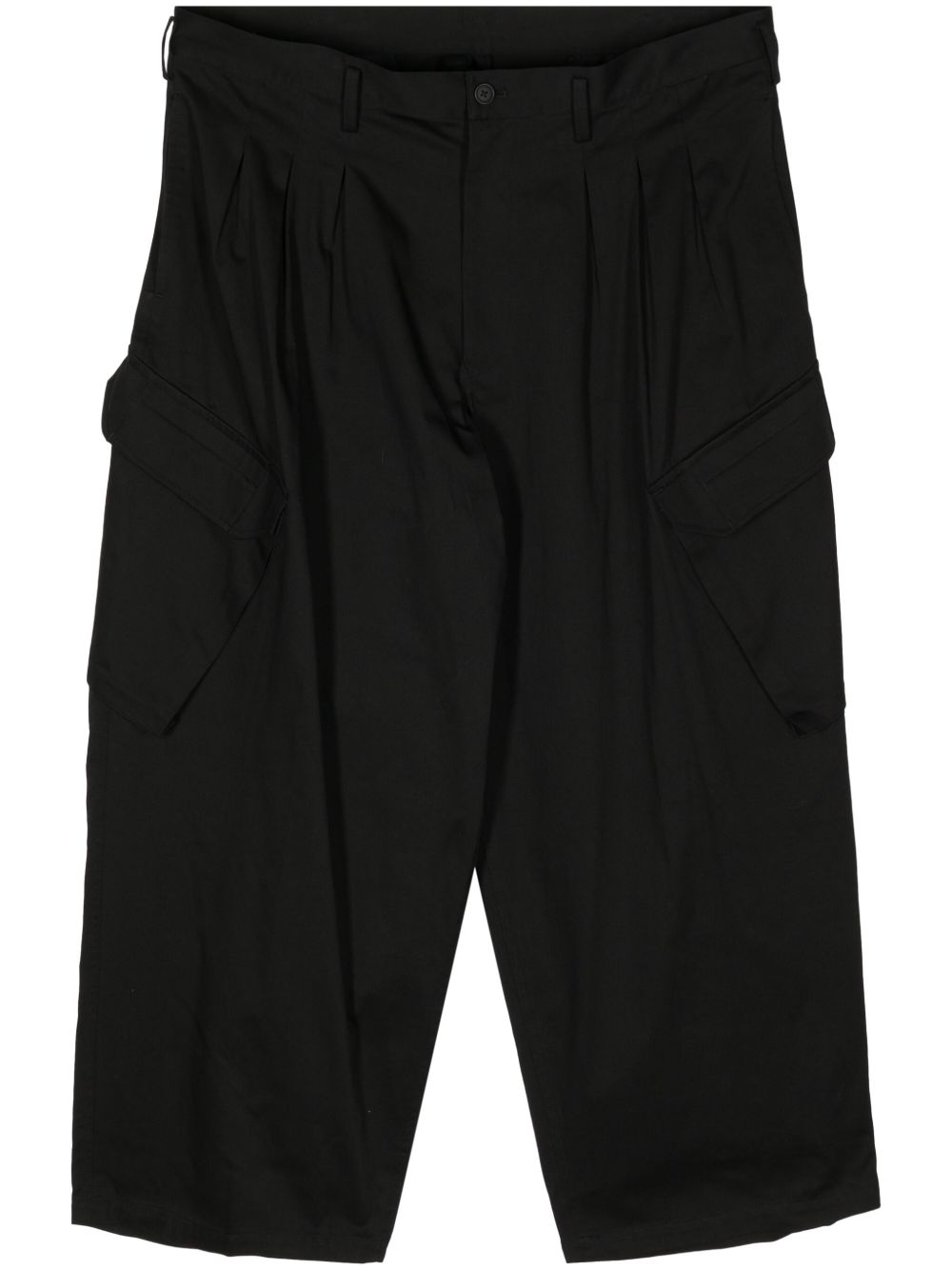 Yohji Yamamoto 露踝工装裤 - 黑色