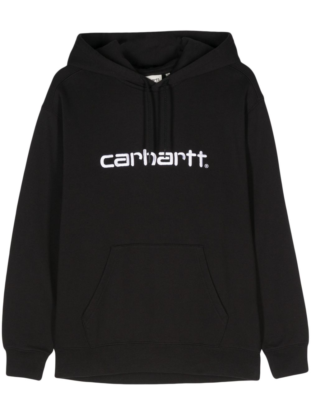 Carhartt WIP logo刺绣连帽衫 - 黑色